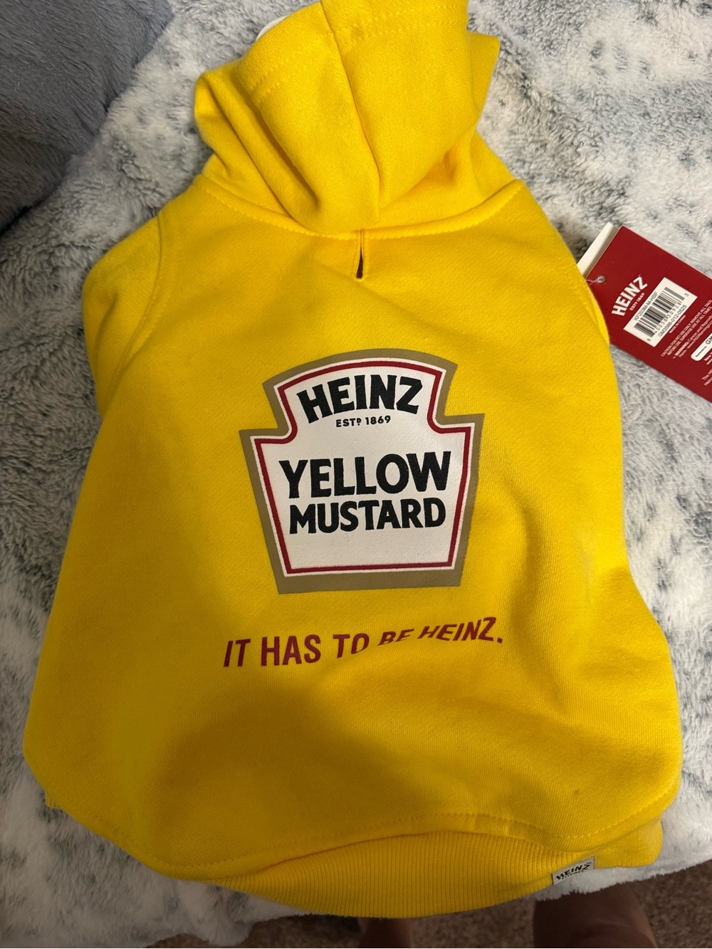 Yellow Mustard Dog Halloween Costume - Bright Yellow SZ Medium